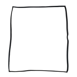 Sliding door seal, right - German Quality