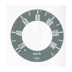 Conversion sticker MPH - KMH grey