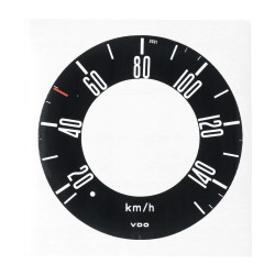 Conversion sticker MPH - KMH black