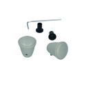 Radio knob set grey