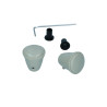 Radio knob set grey
