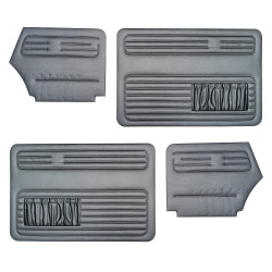 Doorpanel set convertible black Beetle 08/1972