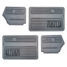 Doorpanel set convertible black Beetle 08/1972