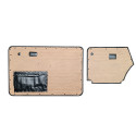 Doorpanel set convertible black Beetle 08/1972
