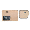 Doorpanel set convertible black Beetle 08/1972