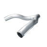 Heating tubes Y-piece over rear axle