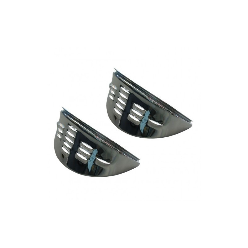 Casquettes phare avec louvres chromé
