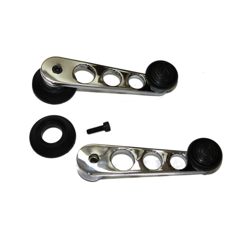 Manivelle chromée noire à partir de 1968 La paire