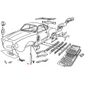 Bac aire face avant partie arrière gauche Karmann Ghia
