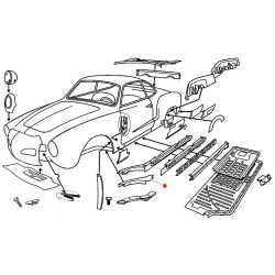 Longeron avant droite Karmann-Ghia