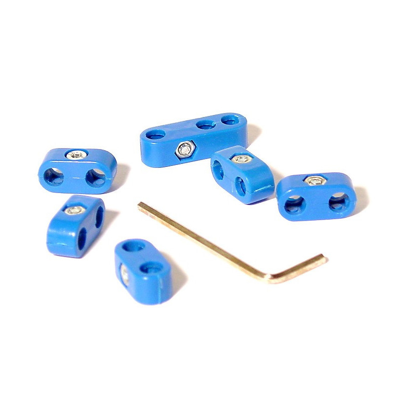Attaches fils bougies bleus