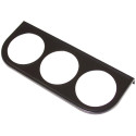 Support de manomètre 52mm sous tableau de bord 3 trous noir