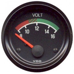 Voltmètre 12 volts diamètre 52mm VDO