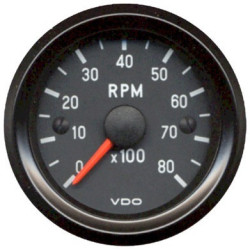Compte-tours 8 000 tours 52mm VDO