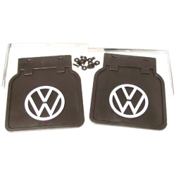 set de 2 bavettes de roue arrière noires avec sigle