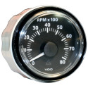 compte-tours 8 000 tours diamètre 52mm fond noir VDO