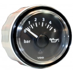 anomètre pression huile 0-5 bars 52mm fond noir VDO