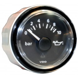 Manomètre pression d'huile 0-10 bars 52mm fond noir VDO