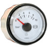manomètre pression d'huile 0-10 bars 52mm fond blanc VDO