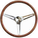 Volant GRANT Classic Nostalgia 3 branches inox et tour bois diamètre 15''