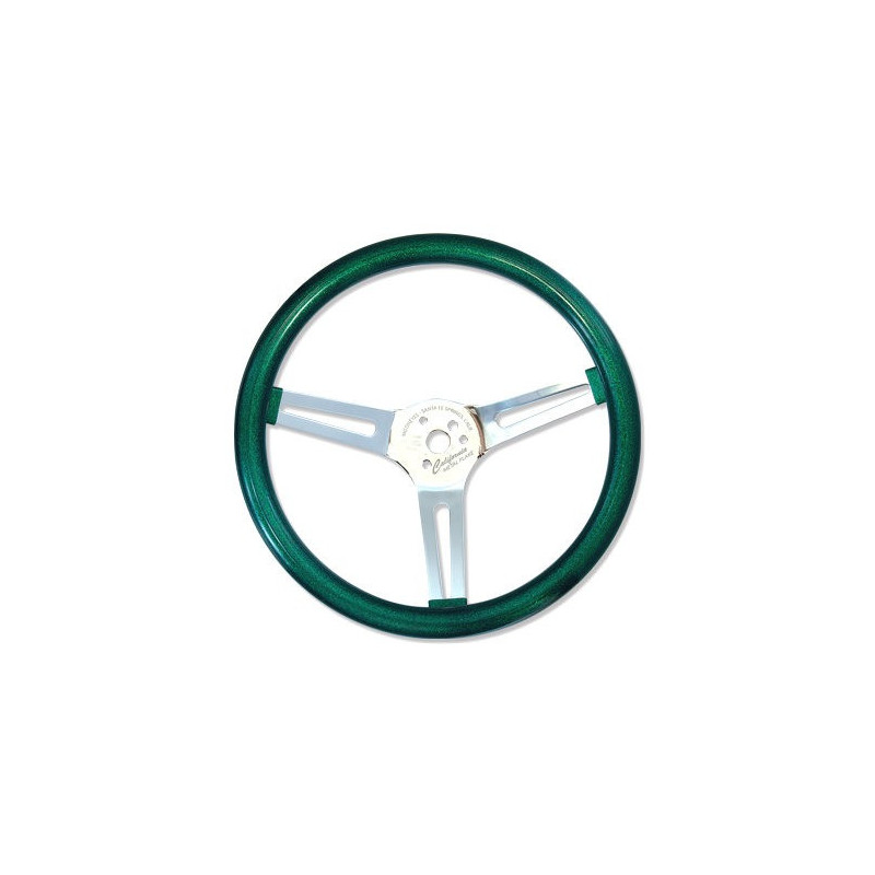 Volant MOON METAL FLAKE vert 3 doubles branches diamètre 13,5''