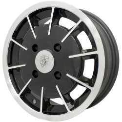 Jante GASBURNER noire et polie 5,5x15" 4x130 ET 25