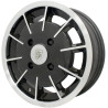 Jante GASBURNER noire et polie 5,5x15" 4x130 ET 25
