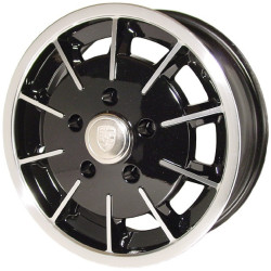 Jante GASBURNER noire et polie 5,5x15" 5x130 ET 35