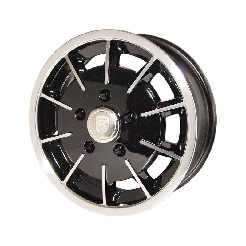 Jante GASBURNER noire et polie 5,5x15" 5x130 ET 35