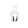 Agrafe pour Caoutchouc montant-C 1303