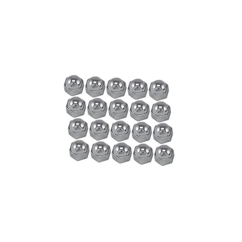 Cache boulons chrome 20 pièces 19 mm