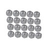 Cache boulons chrome 20 pièces 19 mm