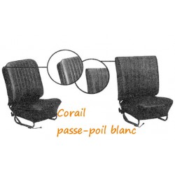 Housses sièges Corail passe-poils blanc de 1956 à 1964 Tmi