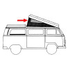 Toile de toit westfalia de 1968 à 1972