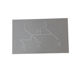 Autocollant avec grille de vitesses tableau de bord