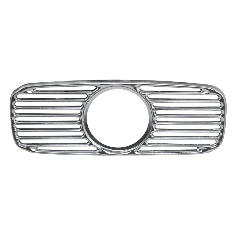 Grille de tableau de bord avec trou horloge chromée