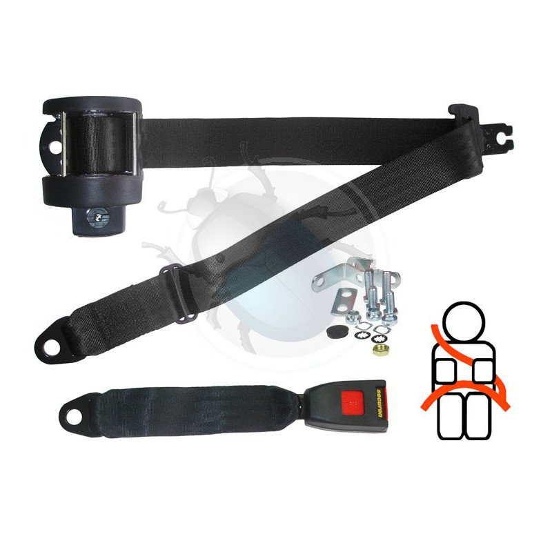 Ceinture 3 points enrouleur arriere homologuée