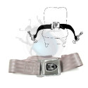 Ceinture ventrale grise et chrome Wolfsburgwest