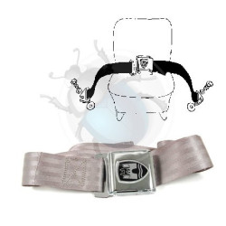 Ceinture ventrale grise et chrome Wolfsburgwest