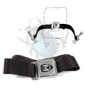 Ceinture ventrale noire et chrome Wolfsburgwest
