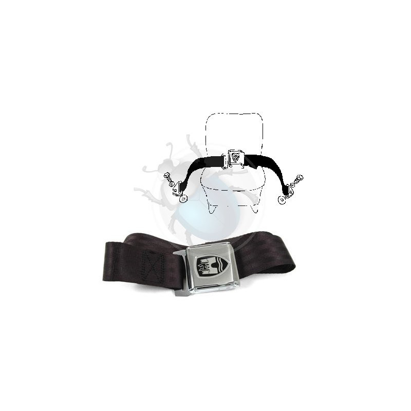 Ceinture ventrale noire et chrome Wolfsburgwest