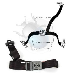 Ceinture 3 points noire et chrome Wolfsburgwest