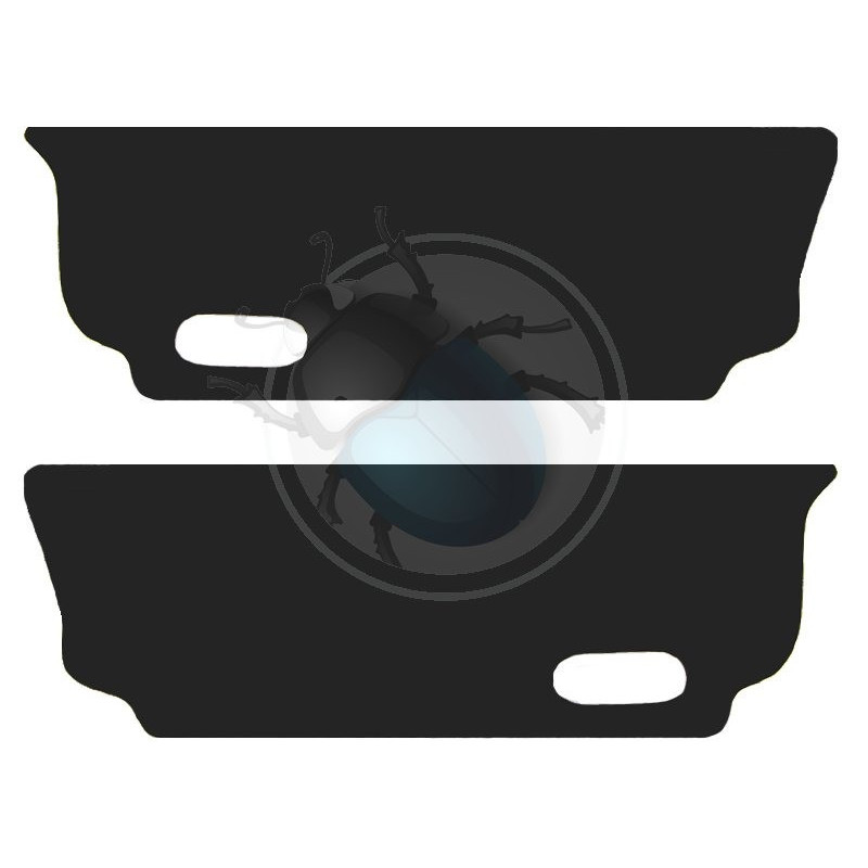 Set panneaux sous banquette arrière noirs