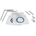 Set de 2 bavettes de roue arrière blanches avec sigle VW