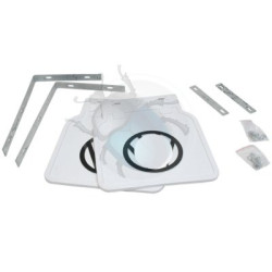 Set de 2 bavettes de roue arrière blanches avec sigle VW