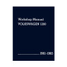 Manuel atelier vw usa Cox et Kg de 1961 à 1965