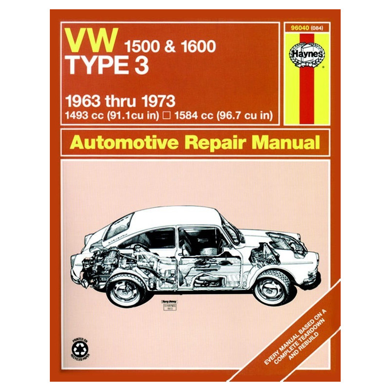 Haynes vw Type 3 1500-1600 de 1963 à 1973