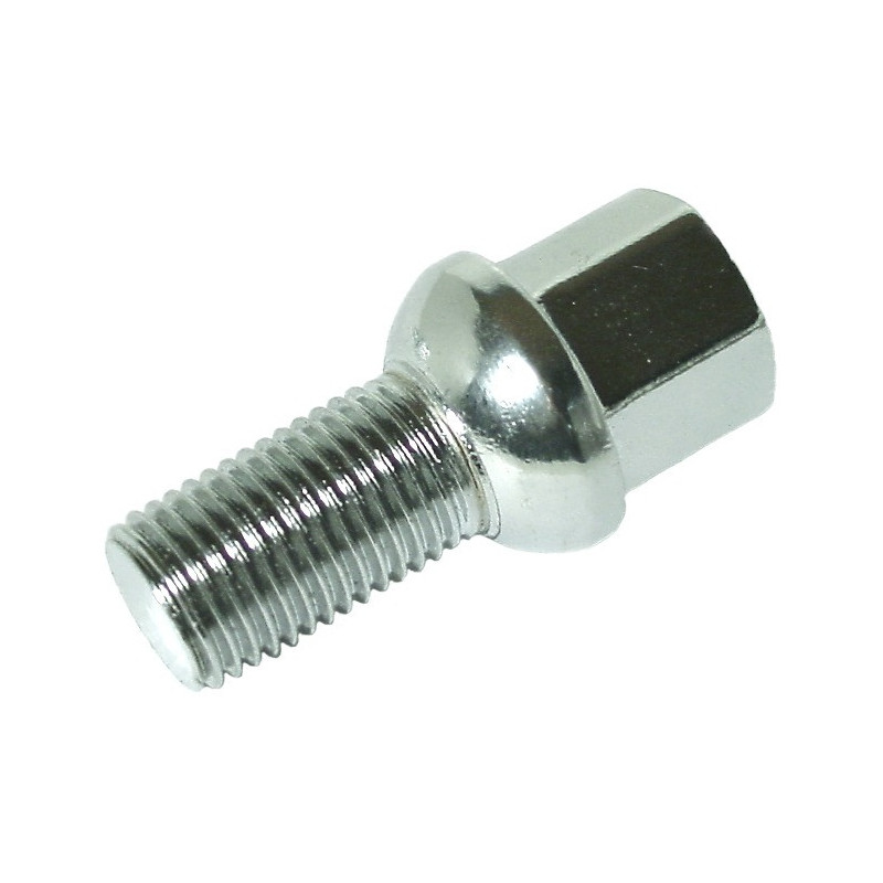 Boulon de roue à appui bombé 14x1,5  longueur 30mm tête 17mm