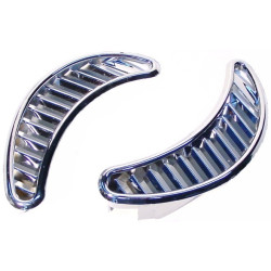 Grilles latérales demi-lune chromé, la paire.
