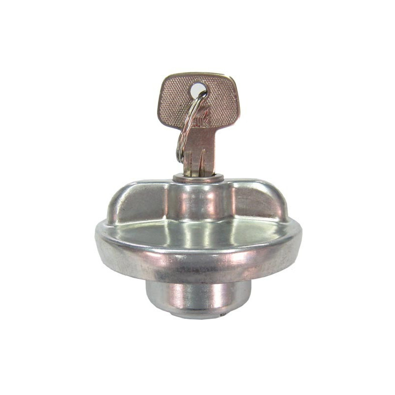Bouchon essence avec clés fermeture quart de tour métal
